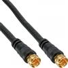 InLine Cavo Antenna SAT, 2x schermato, 2x connettori F, 85dB, nero, 15m