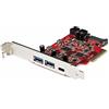StarTech.com Scheda PCIe a 5 porte USB - Scheda PCIe USB 3.1 Gen 2 10Gbps con 1x USB-C e 2x USB-A - 1x 2 porte IDC (espansione