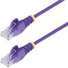 StarTech.com Cavo Ethernet CAT6 Viola da 10m Patch UTP con Plug RJ45 Antigroviglio e Rilievi di Trazione, Cavo Lan Slim in Rame