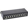 InLine Patch Panel Cat.6, 12-porte, installazione tavolo/parete, nero, RAL9005