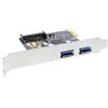 InLine Scheda USB 3.0 PCIe, 2x porte esterne, alimentazione SATA Power