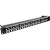 InLine Patch Panel 19 1U 48-porte, per RJ45 Snap-In Keystone, nero