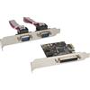 InLine Scheda seriale e parallela, PCIe, 2x Sub-D 9pin M 1x 25pin F