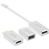 InLine Set 6-in-1 Conv. Video, USB Type-C M a DP 4K/60Hz, HDMI, VGA, silv. 0,2m