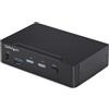 StarTech.com Switch KVM DisplayPort a 2 porte, 4K 60Hz, DP 1.2, gestione EDID, hub USB 3.0 a 2 porte, 4 porte USB HID, conforme