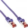 InLine Cavo patch Lan, S/FTP (PiMf), Cat.6, 250 MHz, PVC, CU, viola, 0,3m