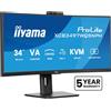 iiyama ProLite XCB3497WQSNPH-B1 Monitor PC 86,4 cm (34) 3440 x 1440 Pixel UltraWide Quad HD LED Nero
