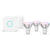 Philips by Signify Philips Hue White and Color ambiance Essential starter kit: 3 lampadine connesse GU10 (345 lm) + Dimmer Switch