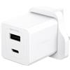 PanzerGlass empower™ by ® Turbo 35W Charger incl. USB-C + USB-A UK Plug Silver White Bianco