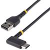 StarTech.com Cavo da USB-A a USB-C a 90° da 30cm - Cavetto di Ricarica Veloce USB Tipo C per uso intensivo - Cavo Dati da USB