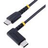 StarTech.com Cavo di Ricarica USB-C a 90° da 15cm - Cavetto di Ricarica Veloce USB Tipo-C per uso intensivo - Cavo Dati USB 2.0