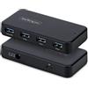 StarTech.com Hub 4 Porte USB-A 5Gbps, Autoalimentato, Cavo Host 2-in-1 USB-C/USB-A, Porta Ricarica BC 1.2, Alimentatore 24W