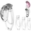 Tambaa 3 taglie di clip per pene maschile con 1 coperchio in silicone morbido simulato, dispositivo per pene per uomini travestiti -ITHA30 (Trasparente)