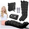 LQJHDM Massaggiatore Pressoterapia Gambe | Professionale Stivali Pressoterapia Gambe | 6 Cavità Pressoterapia per Casa Massaggiatore Piedi e Gambe (Nero 2 Gambe + addome)