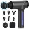 PRIXTON - Pistola da Massaggio Muscolare Fitness MGF100 - Potenza 30 Watt - 3300 giri/min - 9 velocità - 6 testine - Custodia - Wireless