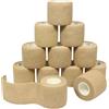 Tocone 12 Rotoli Benda Elastica Bendaggio Adesiva Salvapelle Sport Nastro 5cm 4,5m