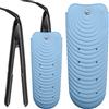 Generic Custodia in silicone resistente al calore, per piastra per capelli, antiscivolo, da viaggio, per arricciacapelli e ferro da stiro, supporto portatile per arricciacapelli e arricciacapelli (blu, L: