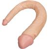 JiXGzAo Doppio Fallo In Silicone Pene Anal Plug Realistico Pene A Doppia Estremità Plug Anale Giocattolo Sessuale For Coppie Vene E Glande Vere Adatto