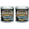 Hammerite Superia smalto metallo antiruggine interno e esterno, Brillante Verde, 250 ml (Confezione da 2)