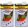 Xyladecor TEAK OIL Olio per Legno Protettivo Idrorepellente formula nutriente Anti Sfogliamento adatto per tutti i tipi di legno, Esterni ed Interni su mobili di casa e attrezzature giardino INCOLORE