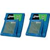 Ribimex Telo di Protezione Leggero Impermeabile 3x5 m in Polietilene, Occhielli in Alluminio, Resistente agli Agenti Atmosferici, Ideale per Uso Domestico e Campeggio - PRB06503X05 (Confezione da 2)