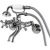 Kingston Brass KS266SN Victoria 3-Inch to 9-Inch Wall Mount Tub and Shower Faucet, Satin Nickel