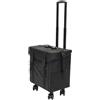 LOYEMAADE Valigetta per trucchi con 8 cassetti in alluminio Oxford Rolling Makeup Valigia per trucchi da parrucchiere, Nero , 1