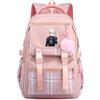 LKY STAR Unisex Blue Lock Zaino con Ciondolo in Peluche e Distintivo Carino Donna Ragazze Grande Capacità per la Scuola Viaggio Casual Backpack per Studenti