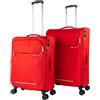 JASLEN - Set Valigie Morbide. Set Valigia Bagaglio a Mano - Durevole Trolley Bagaglio a Mano - Set Trolley con Serratura Combinazione. Set di Valigie, Rosso