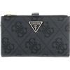 GUESS portafoglio Laurel II SLG Double Zip Organizer Coal Logo grigio scuro