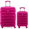 Flight Knight ABS 3 Taglia Valigia Leggera Compatibile Con Alitalia, easyJet, RyanAir, Air Italy E Tanti Altri! Trolley Bagaglio A Mano 55x35x20 cm Grande Bagaglio Da Stiva 4 Rotelle.