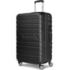Bench Set di 3 valigie rigide | trolley da viaggio in materiale ABS robusto di alta qualità | per uomo e donna | 4 ruote doppie e lucchetto TSA | serie Seattle, Nero , Koffer L (79 cm), valigetta