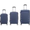 Boleedy Set di 3 Valigie da Viaggio(55/66/77cm) e Valigia Grande Rigide Leggero in ABS Trolley con Ruote a 360°,Bagaglio a Mano per Viaggio e Business