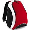 BagBase Abbigliamento squadra Zaino - sport Palestra Viaggio Zaino Scuola Zaino - Classico rosso/nero/bianco