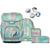 ergobag cubo light set zaino scolastico ergonomico, extra leggero, set da 5 pezzi, 860 g
