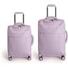 CREATE / LUGGAGE STUDIO SOFT/Set di due valigie morbide S e M in poliestere lavanda/Lucchetto TSA, 4 ruote doppie multidirezionali, organizzatore interno, tessuto impermeabile