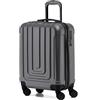 Flight Knight Premium Valigia Da Cabina Leggera Rigida - 8 Ruote Girevoli - Lucchetto Tsa Integrato E Porta Usb - Bagaglio Approvato Per 100+ Compagnie Aeree Tra Cui Ryanir (Priorità) - 55x40x20cm