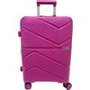 COVERI COLLECTION Enrico Coveri Trolley Bagaglio a Mano 55x39x20 8 Ruote Rigido Espandibile Ryanair EasyJet Fuxia