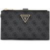 GUESS portafoglio Laurel II SLG Double Zip Organizer Coal Logo grigio scuro