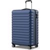 NUMADA - Valigia Grande Upfly 25Kg Upfly 28' ABS (75x49x29cm) con chiusura a combinazione e 4 ruote doppie a 360 | Resistente | Leggera | Interni a scomparti | Blu Navy