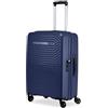 Ciak Roncato Valigia Passenger Media 4 Ruote Rigido Ultraleggero con Zip espandibile, chiusura TSA, misura M Colore Night Blue