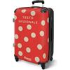 NoBoringSuitcases.com valigia Media Rigida 67 cm 72L Trolley Leggera Bagaglio con Motivo a Pois in 6 Colori per Aereo
