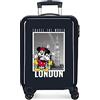 Disney Topolino e Minnie Viaggia per il Mondo Londra Valigia Cabina Blu 38x55x20 cm ABS rigido Chiusura laterale a combinazione 34L 2 kg 4 doppie ruote bagaglio a mano