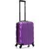 R.Leone Valigia 55x35x25 cm Trolley Bagaglio a mano 4 Ruote in ABS Air Asia, Air France, Ita airways, KLM, EasyJet, Ryanair 20373FR (Viola, Valigia 55x35x25cm)