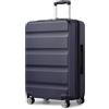 KONO Valigia Leggera da 75 cm, Valigie Trolley Bagaglio a Mano Guscio Rigido con Serratura TSA, Design Espandibile, 4 Doppie Ruote Girevoli (Marina Militare, 75 x 47.5 x 29.5 cm)