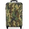 NoBoringSuitcases.com bagaglio a mano, trolley, valigia da 10 kg, rigida, leggera, valigie da viaggio per cabina, aereo, con 4 ruote girevoli, manico estensibile, 55x40x20 cm Motivo mimetico esercito