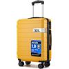 Shavont Valigia Bagaglio a Mano 55x40x20 Rigida in ABS, Trolley Leggero con 4 Ruote Doppie 360° Silenziose, Serratura Integrata, Adatta a Molte Compagnie Aeree (55 cm, Giallo)