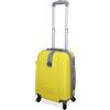 Valigeria.shop Trolley ORMI Bagaglio a Mano IDONEO RYANAIR 55x40x20 Cm. Leggero Rigido in Abs, Valigia fino a 45 Litri 10 KG con 4 Ruote (52cm, Giallo)
