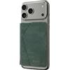 TECHMADE ETRES Portafoglio Magnetico ICON Easy - Compatibile con iPhone 17/16/15/14/13/12 - Protezione RFID, in PU Leather - 6 Carte + Tasca Contanti - Compatto, Unisex, Antiscivolo (Cam Green)