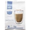Gimoka Puro Aroma Cappuccino, Caffè, Caffè Tostato e Capsule di Latte, Capsule Caffè Compatibile con Nescafé Dolce Gusto, Blu Chiaro, 16 Capsule / 8 Porzioni